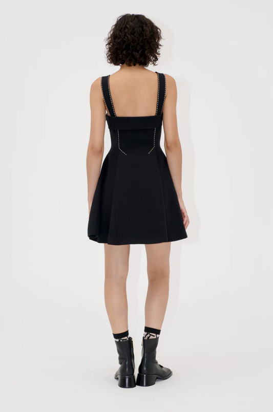 Stine Goya Mini Dress w/Adjustable Straps - Jet Black