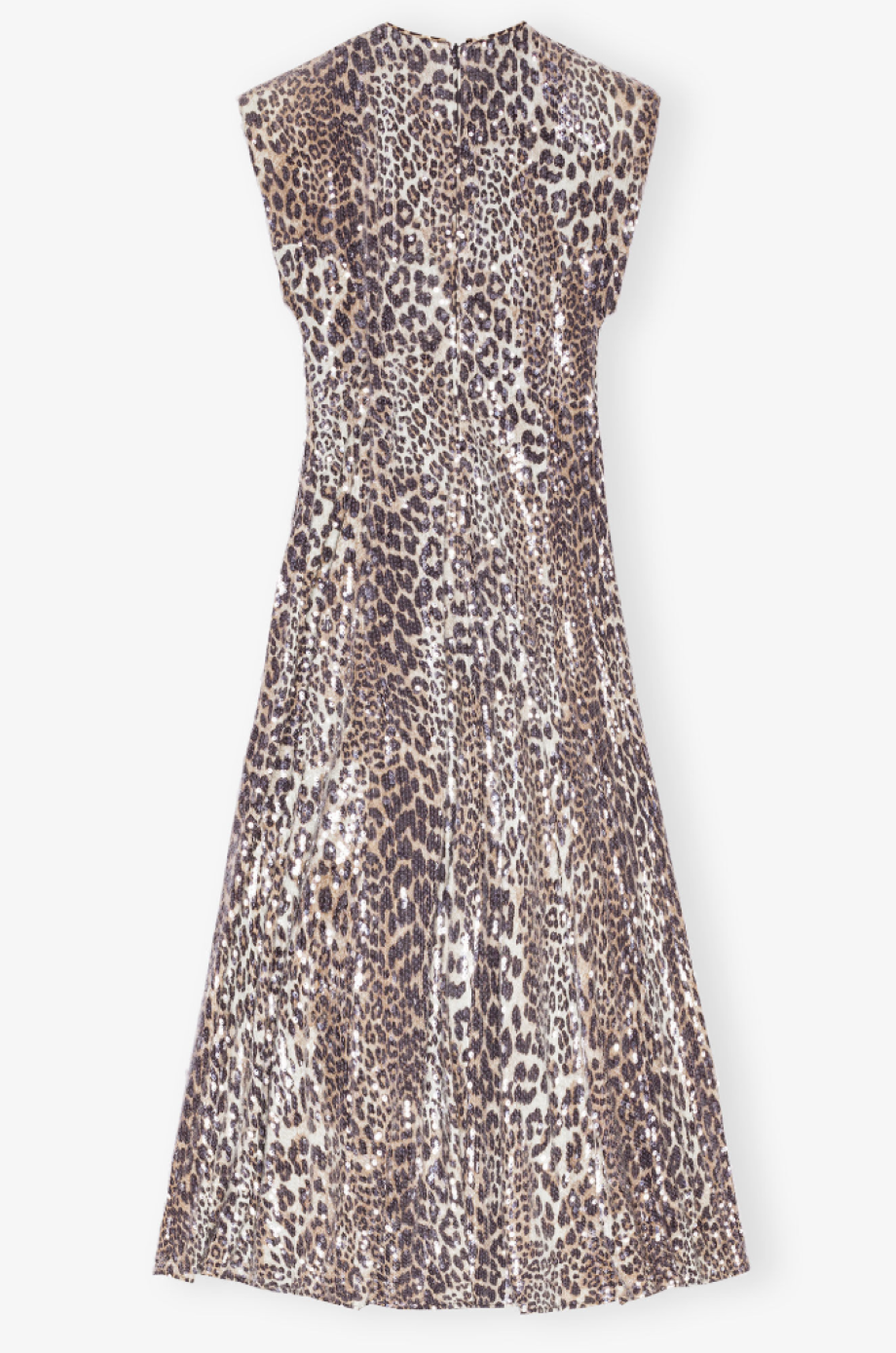 Ganni Leopard Stretch Sequins Long Dress - Leopard
