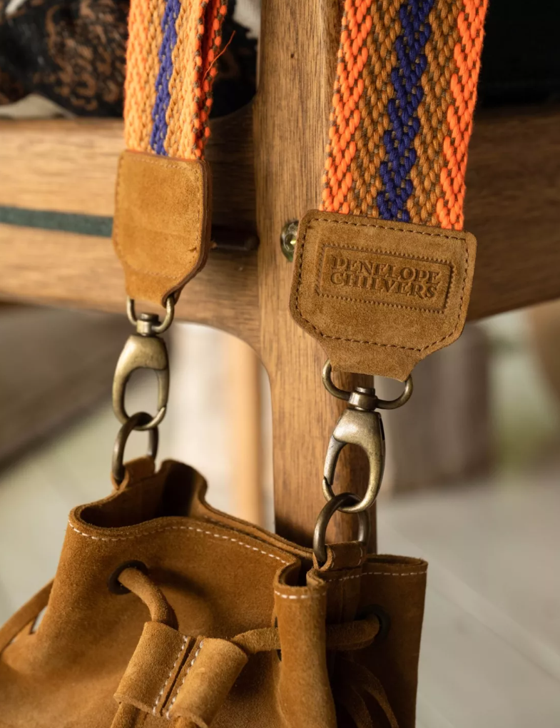 Penelope Chilvers Chevron Bag Strap - Orange