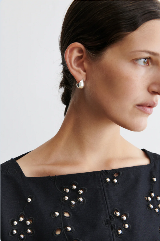 Rachel Comey Baby Keel Hoop - Silver