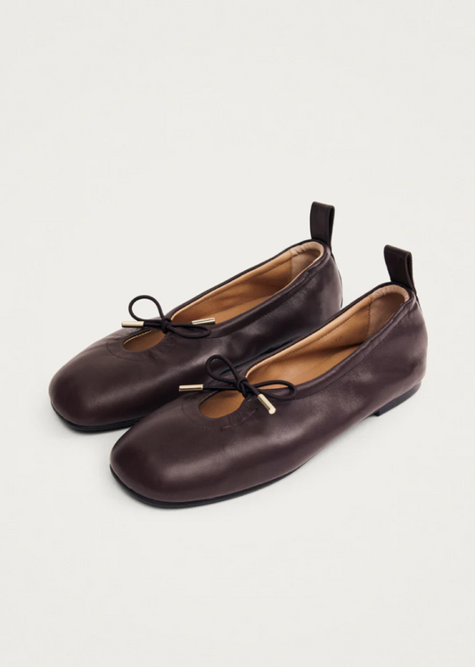 Alohas Rosalind Leather Ballet Flat - Brown