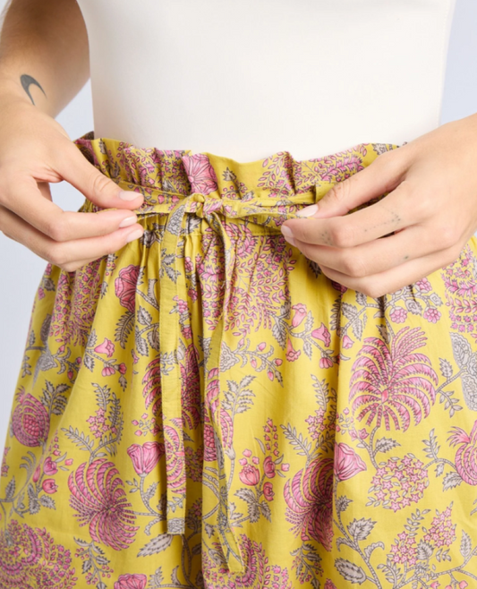 Mille Cary Floral Shorts - Citron