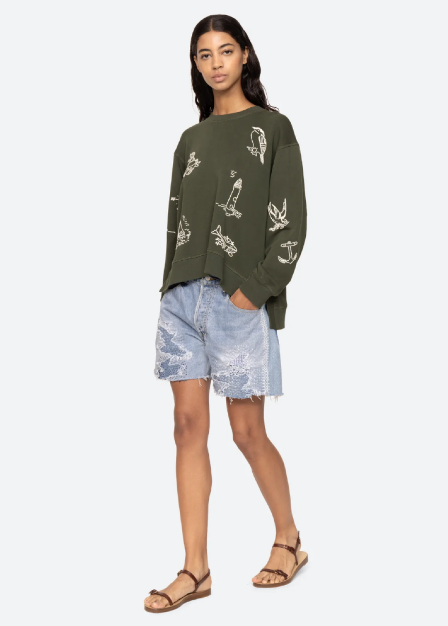 Sea-NY Clyde Sweatshirt - Army
