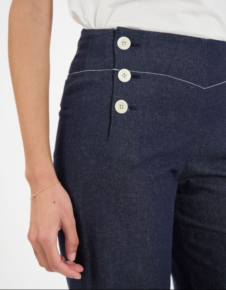 Ines de la Fressange Gabriel Bridge Pant - Navy