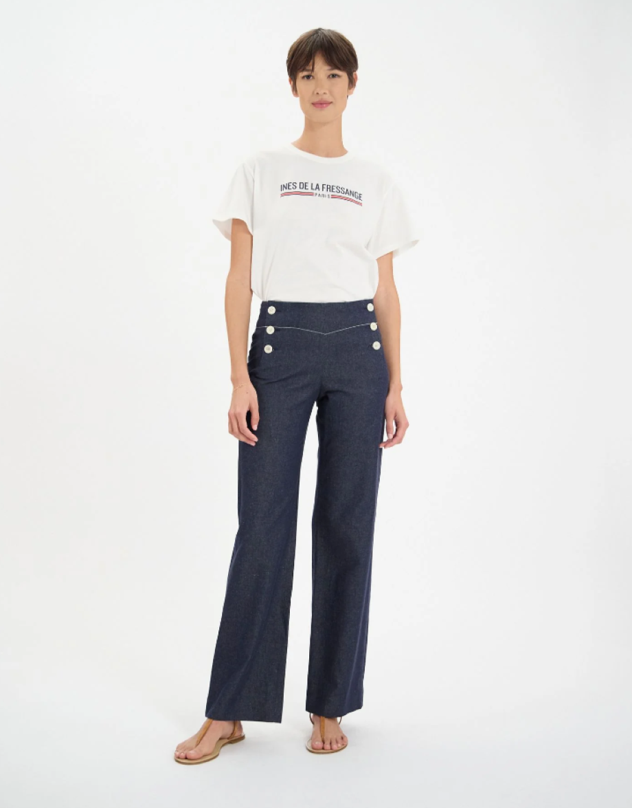 Ines de la Fressange Gabriel Bridge Pant - Navy