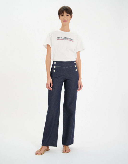 Ines de la Fressange Gabriel Bridge Pant - Navy