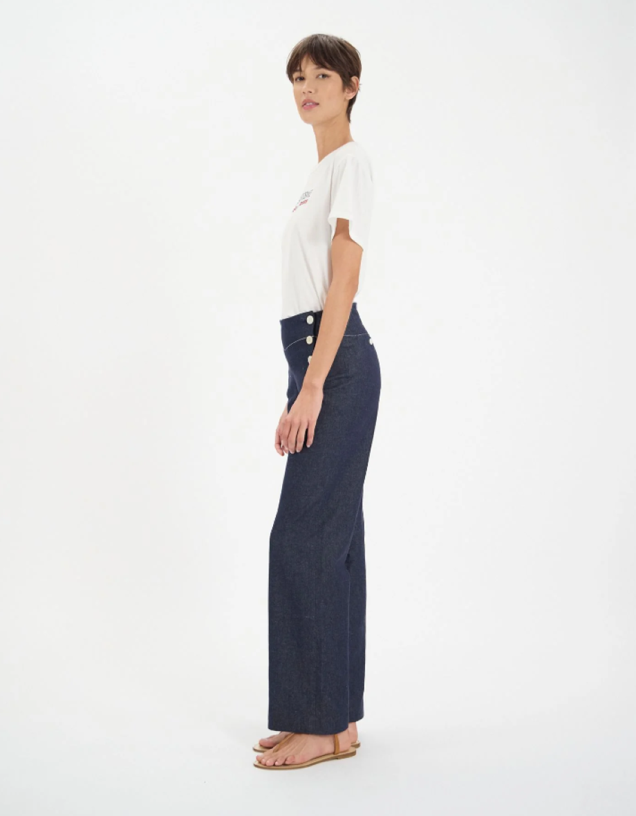 Ines de la Fressange Gabriel Bridge Pant - Navy
