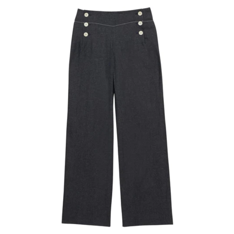 Ines de la Fressange Gabriel Bridge Pant - Navy