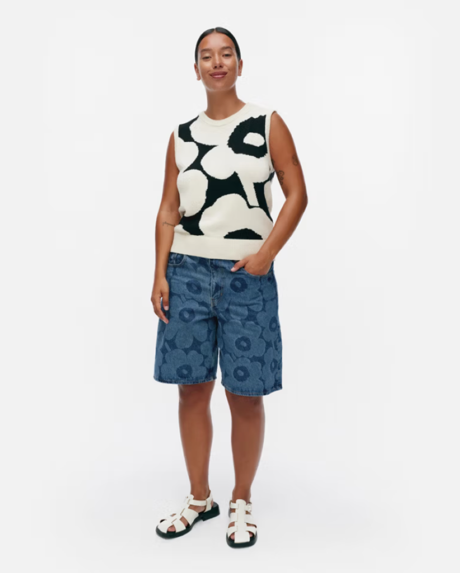 Marimekko Maridenim Marissi Jean Shorts - Unikko