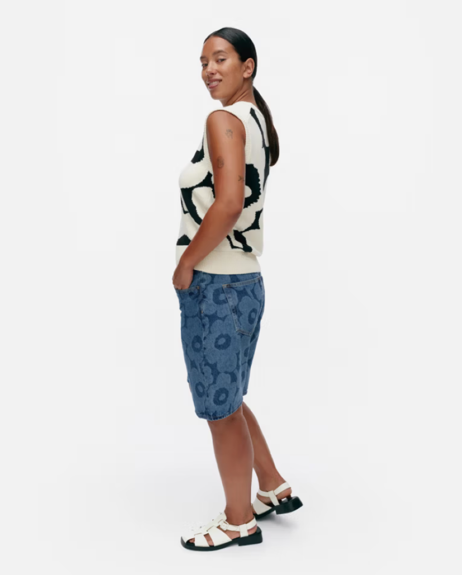 Marimekko Maridenim Marissi Jean Shorts - Unikko