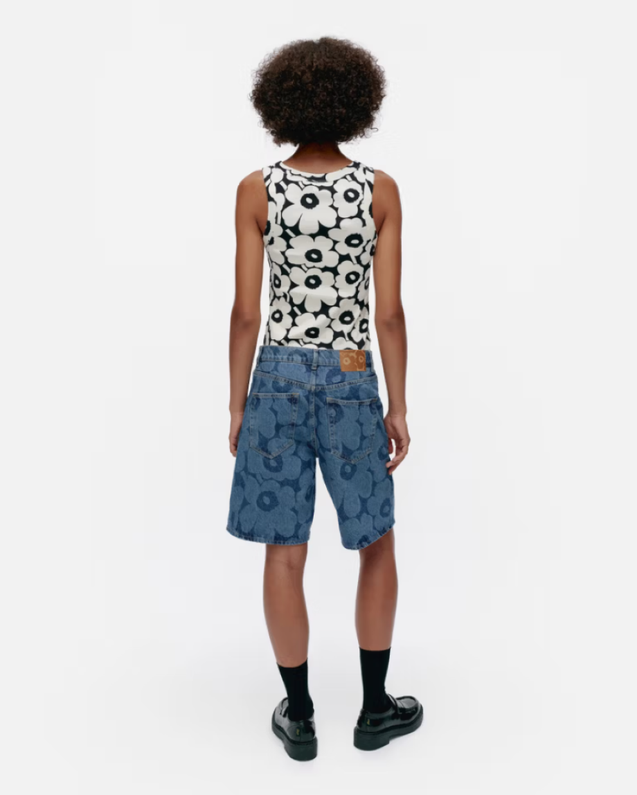 Marimekko Maridenim Marissi Jean Shorts - Unikko