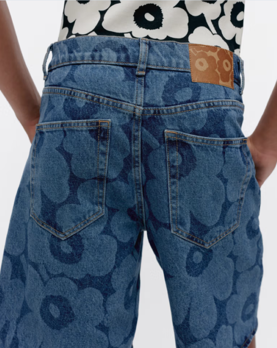 Marimekko Maridenim Marissi Jean Shorts - Unikko
