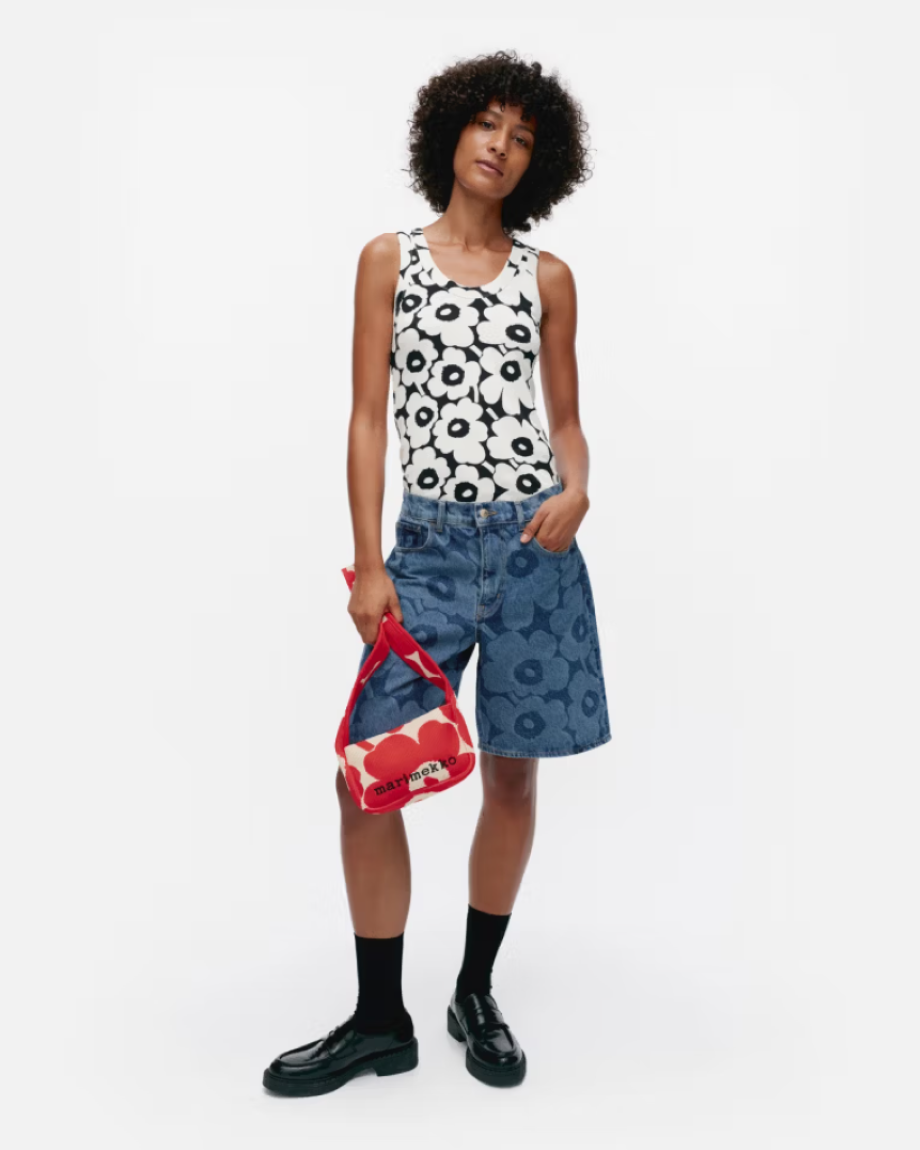 Marimekko Maridenim Marissi Jean Shorts - Unikko