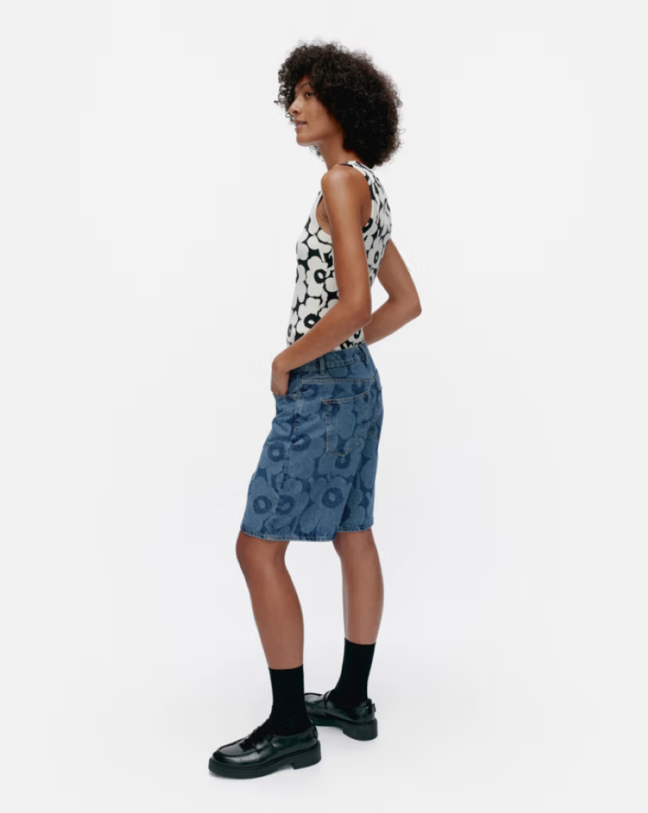 Marimekko Maridenim Marissi Jean Shorts - Unikko
