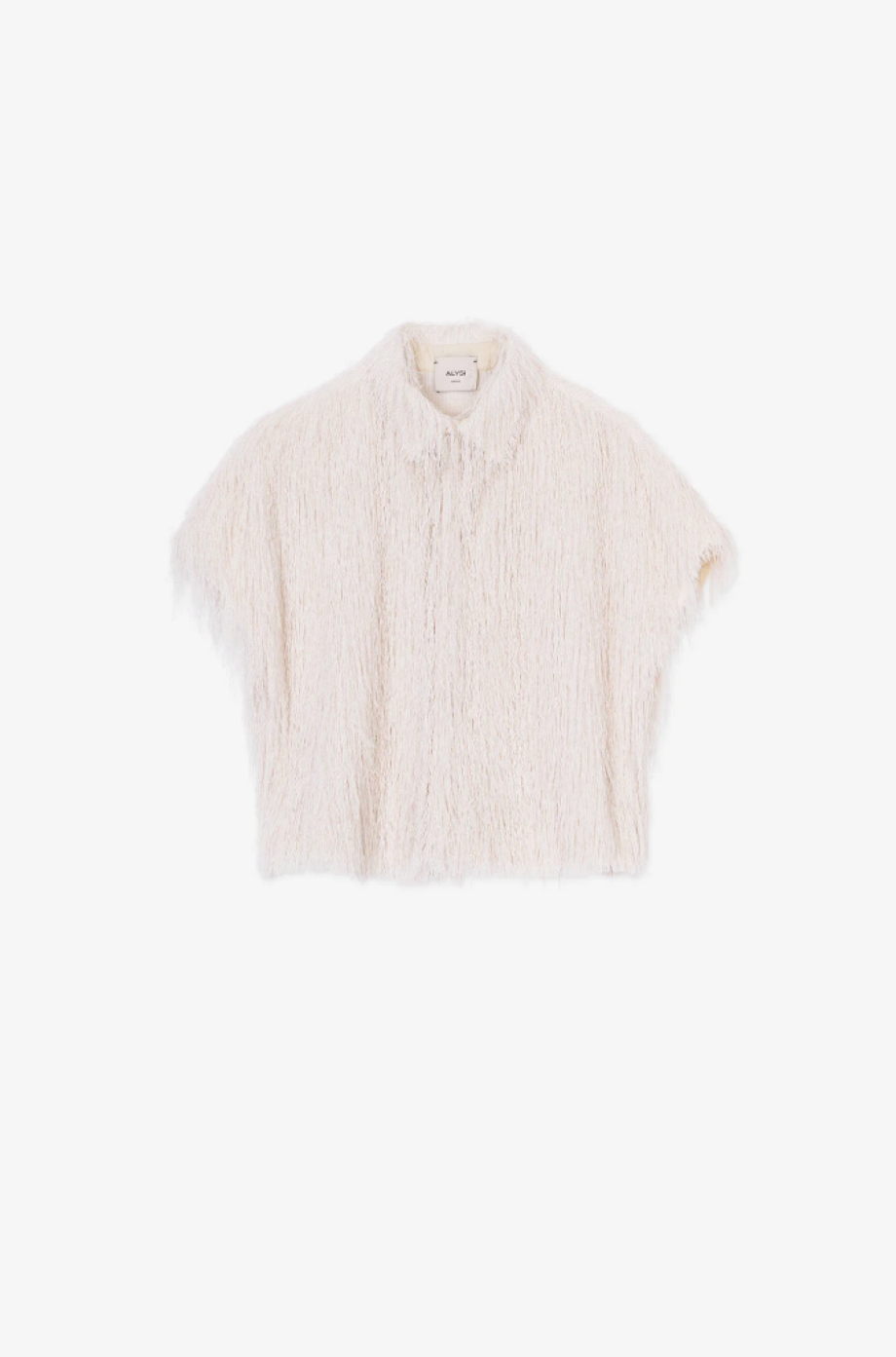 Alysi Fringe Short Jacket - Meringue