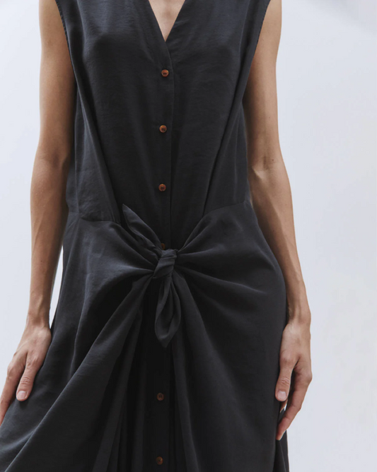 Alysi Fluid Chemisier Dress - Black
