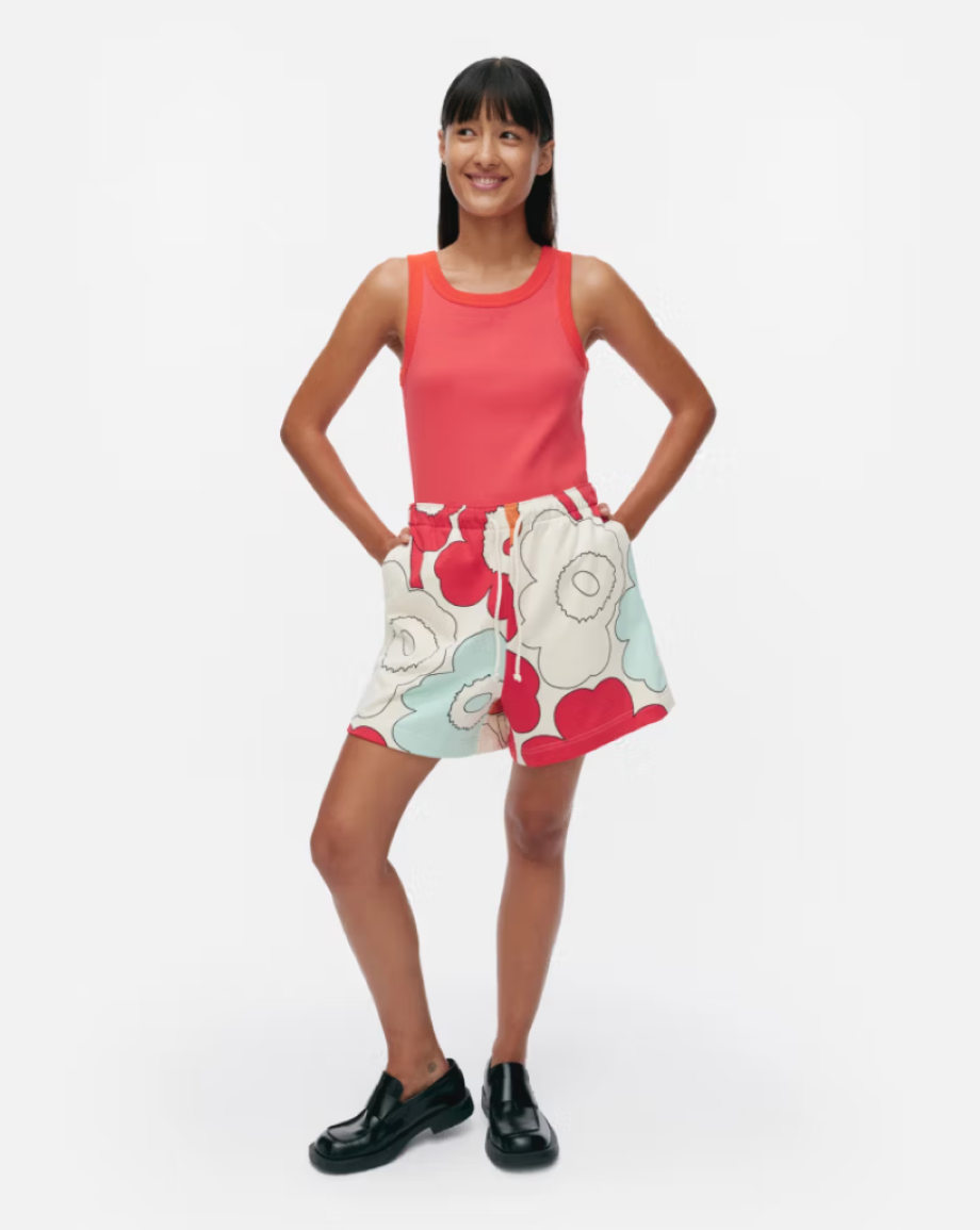 Marimekko Miksaus Vihkiruusu Kioski Shorts - Off White