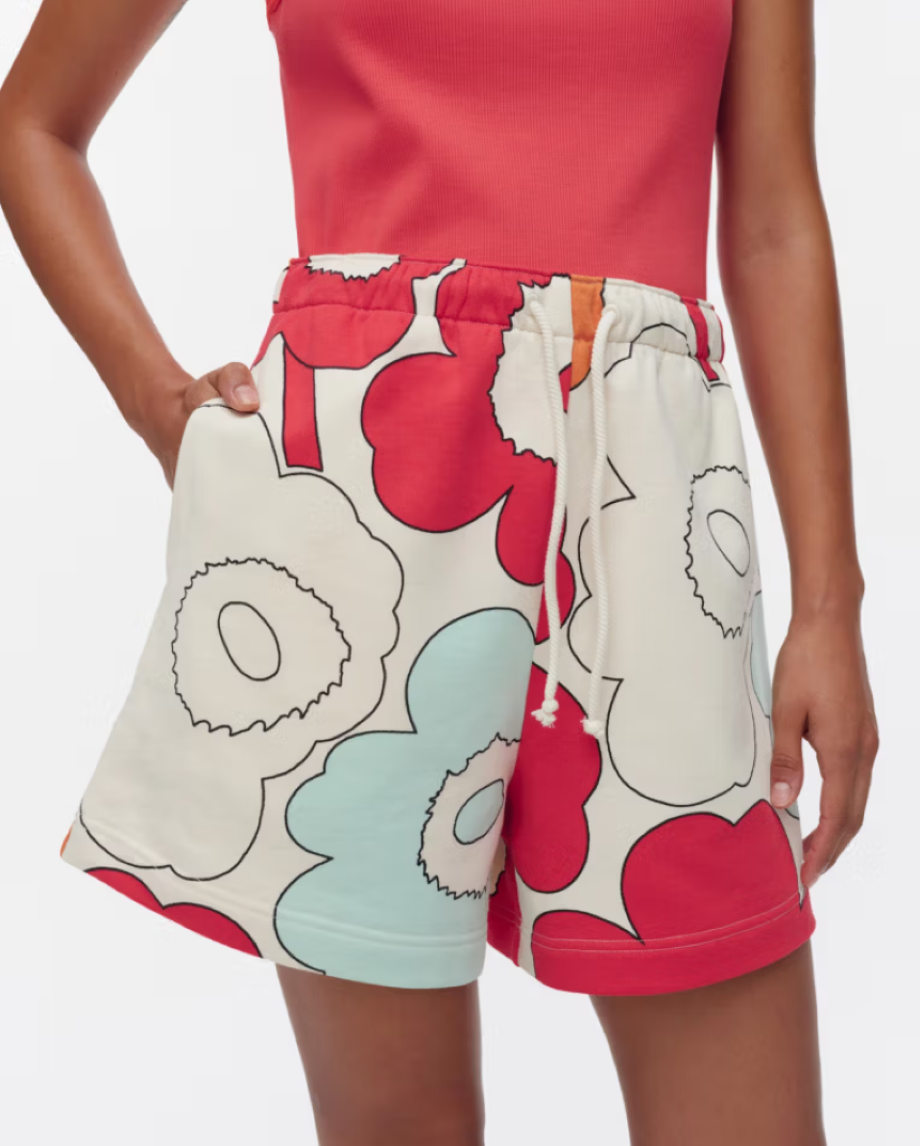 Marimekko Miksaus Vihkiruusu Kioski Shorts - Off White
