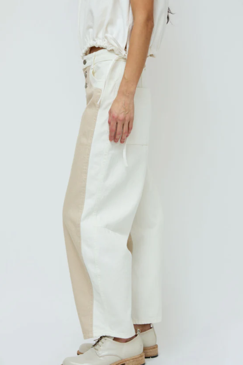 No. 6 Mason Jean - White/Stone