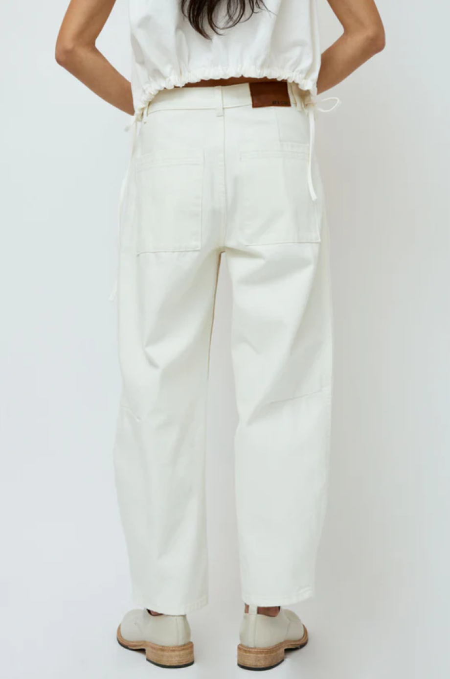 No. 6 Mason Jean - White/Stone