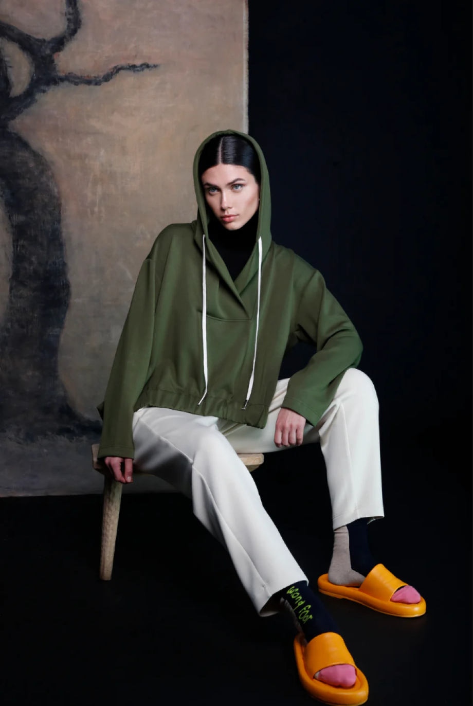 Psophia Hooded Sweatshirt - Kaki
