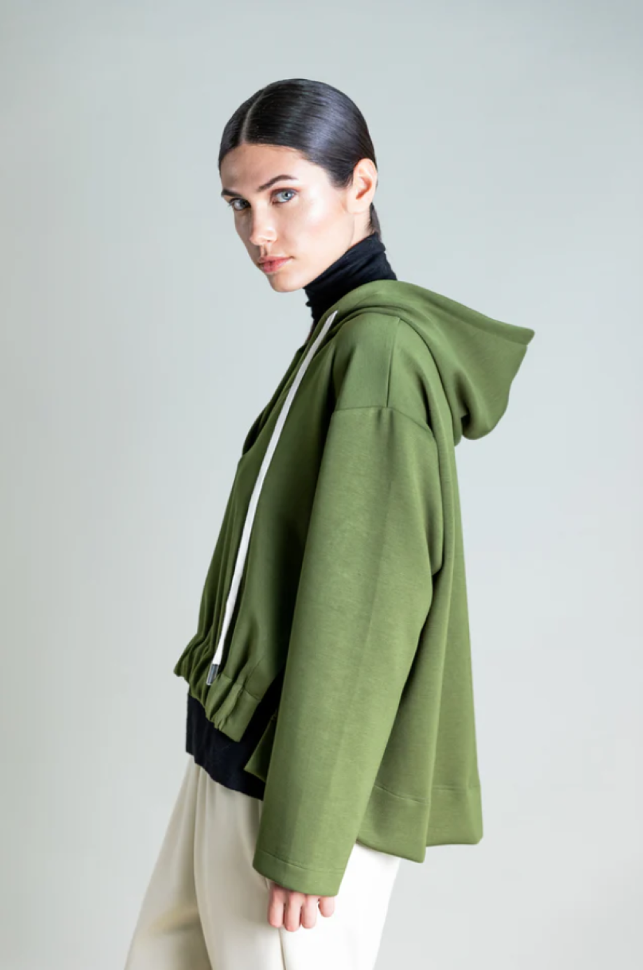 Psophia Hooded Sweatshirt - Kaki
