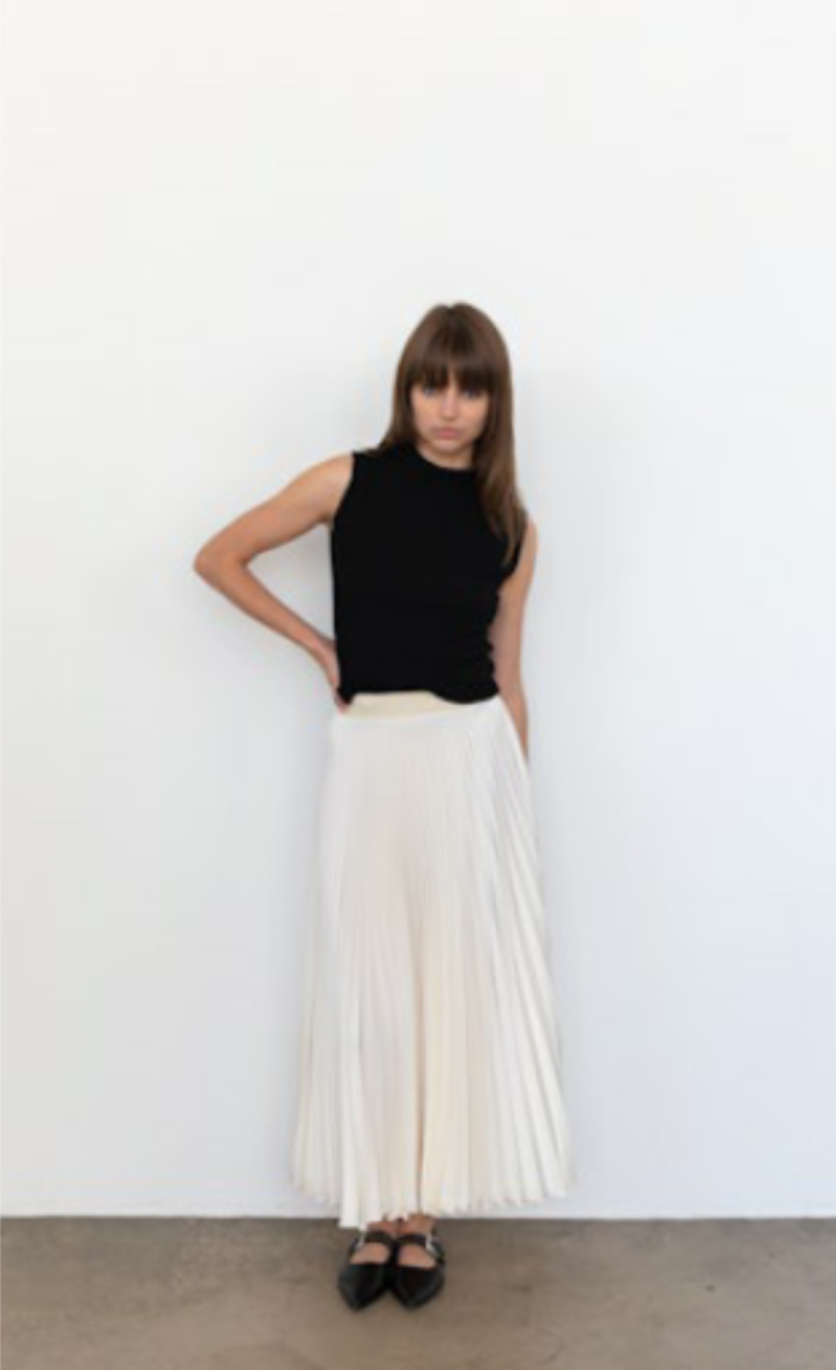 Loyd/Ford Satin Skirt Midi - Off-White