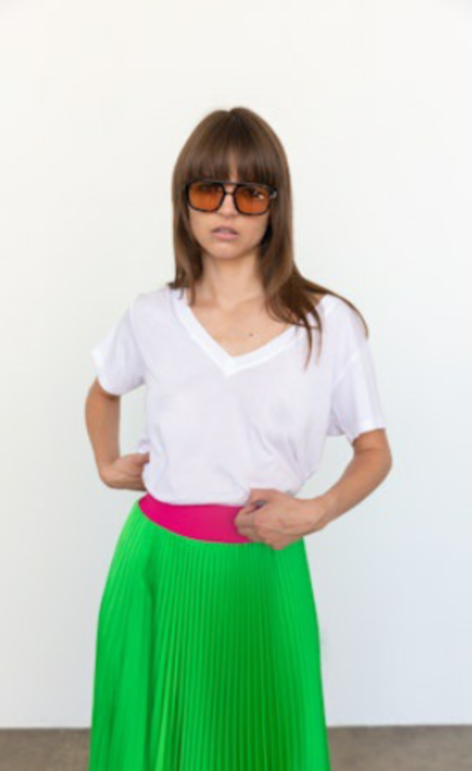Loyd/Ford Vera V-Neck Tee - White