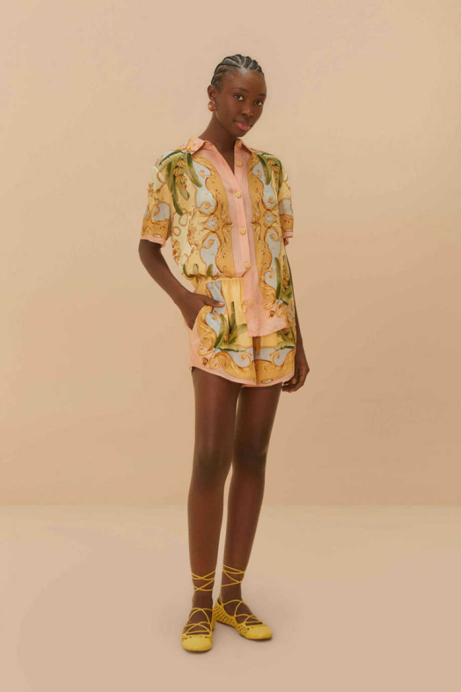 Farm Rio Banana Royalty Shorts - Kalendosco