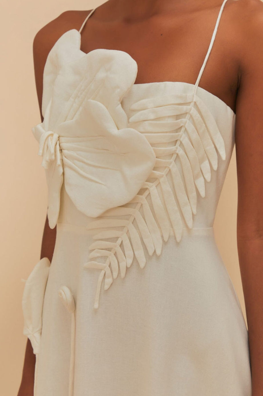 Farm Rio Garden Midi Dress - Off-White