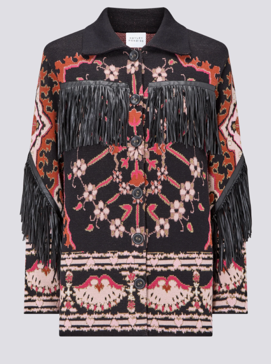 Hayley Menzies Dylan Cotton Jacquard Jacket - Black