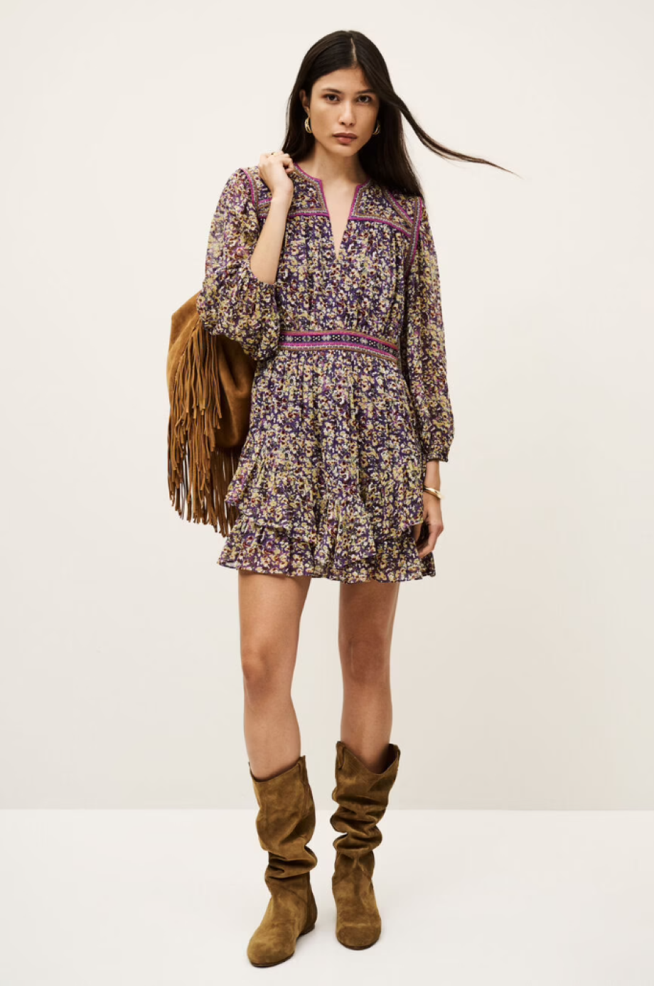 ba&sh Loly Mini Dress - Violet