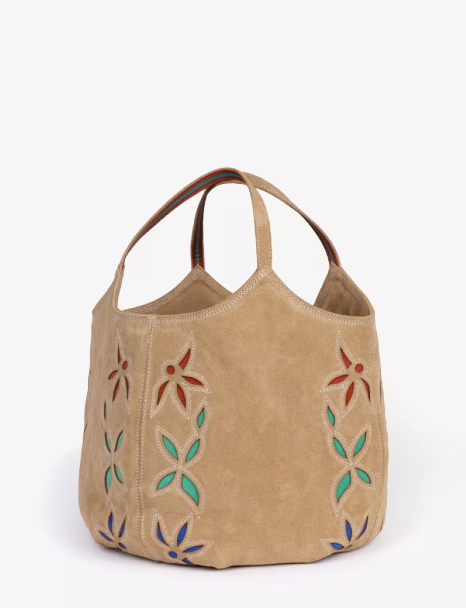 Penelope Chilvers Embroidered Pillow Bag - Sand
