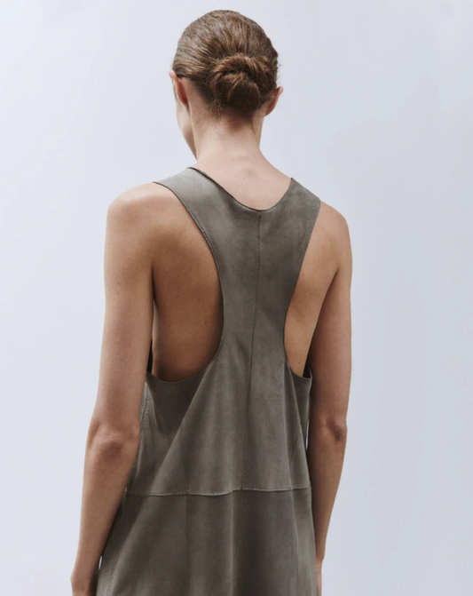 Alysi Suede Dress - Smoke