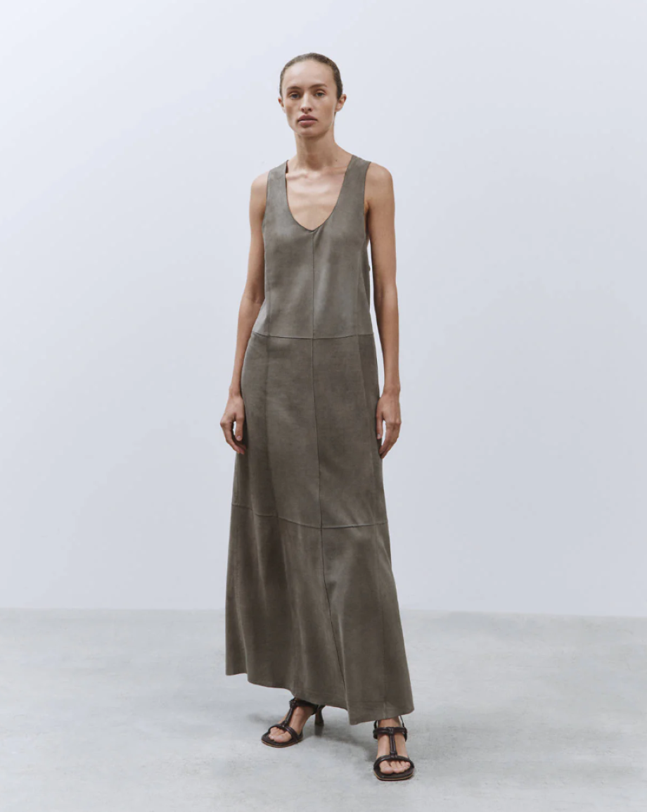 Alysi Suede Dress - Smoke