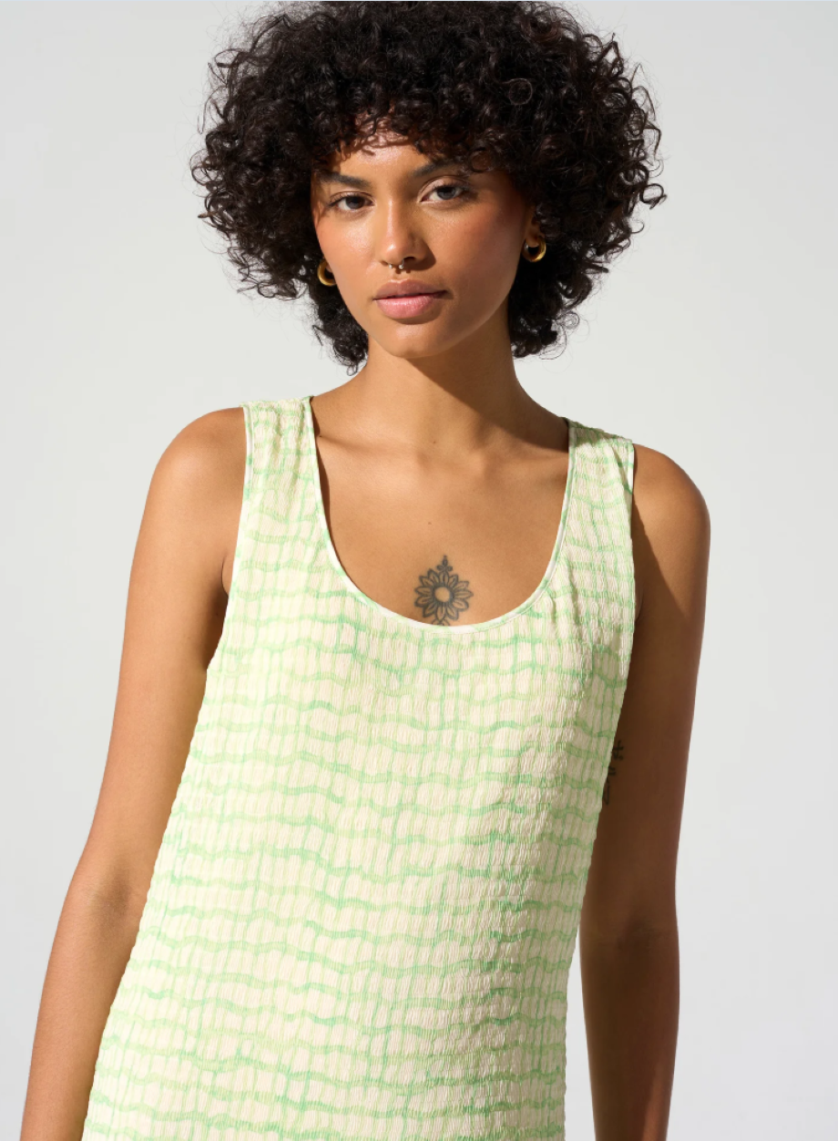 Cotélac Long Sleeveless Dress - Sorbet Menthe