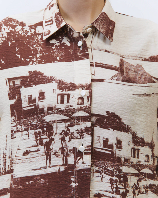 Alysi Photo Print Shirt - Choco