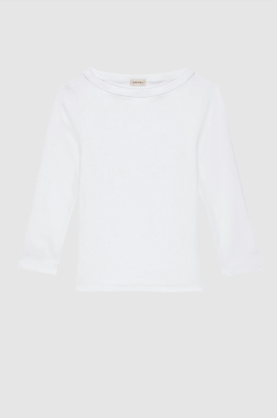 Donni Baby Rib Boat Neck - Powder
