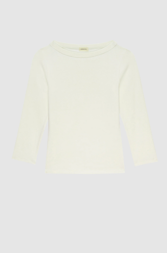 Donni Baby Rib Boat Neck - Creme