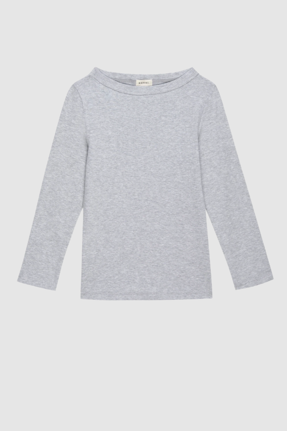 Donni Baby Rib Boat Neck - Heather Grey