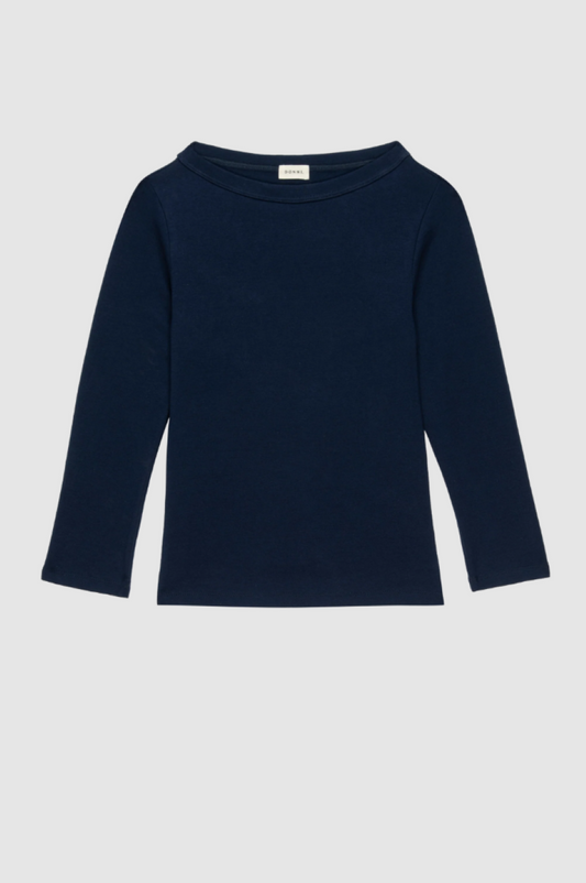 Donni Baby Rib Boat Neck - Navy