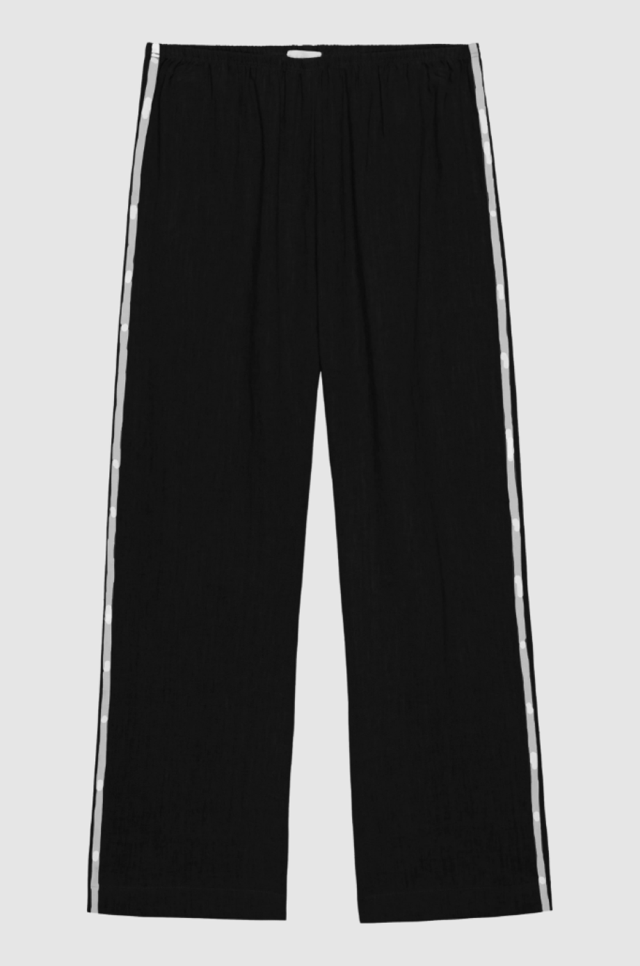 Donni Linen Stripe Crop Pant - Jet Black