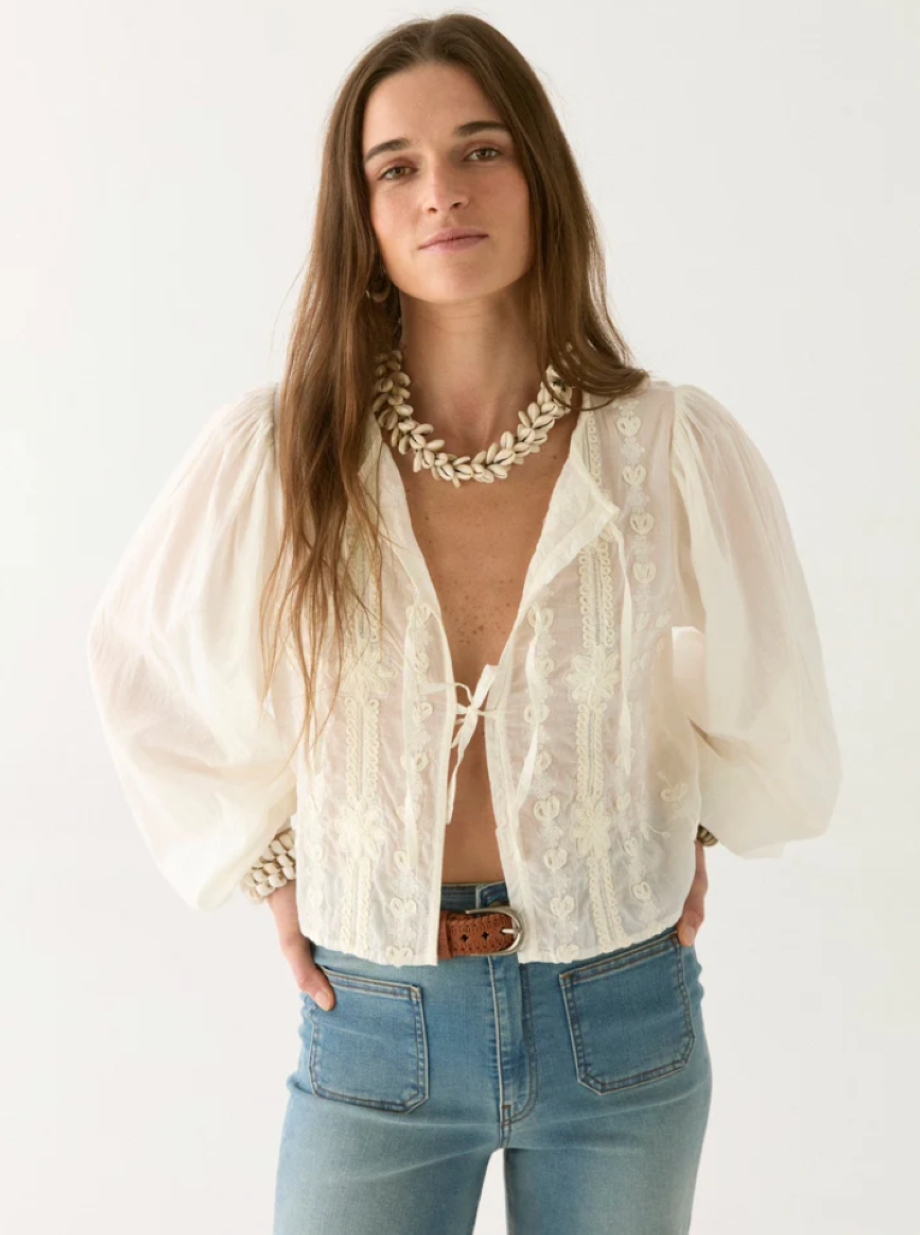 Maison Hotel Ludovica Blouse - Pearl