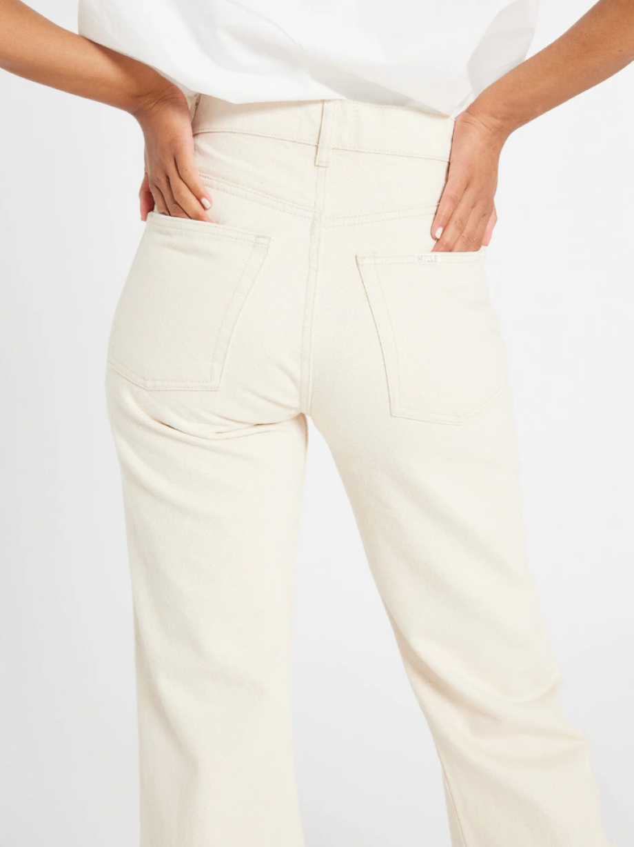 Mille Ashton High Rise Wide Leg Flare Jean - Sand