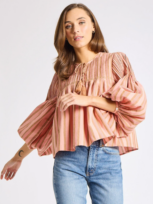 Mille Vivienne Top - Sante Fe Stripe