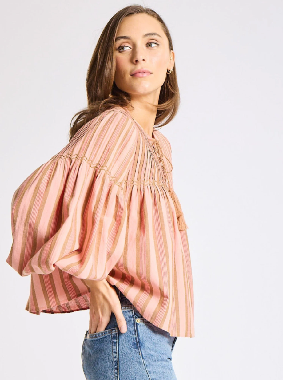 Mille Vivienne Top - Sante Fe Stripe