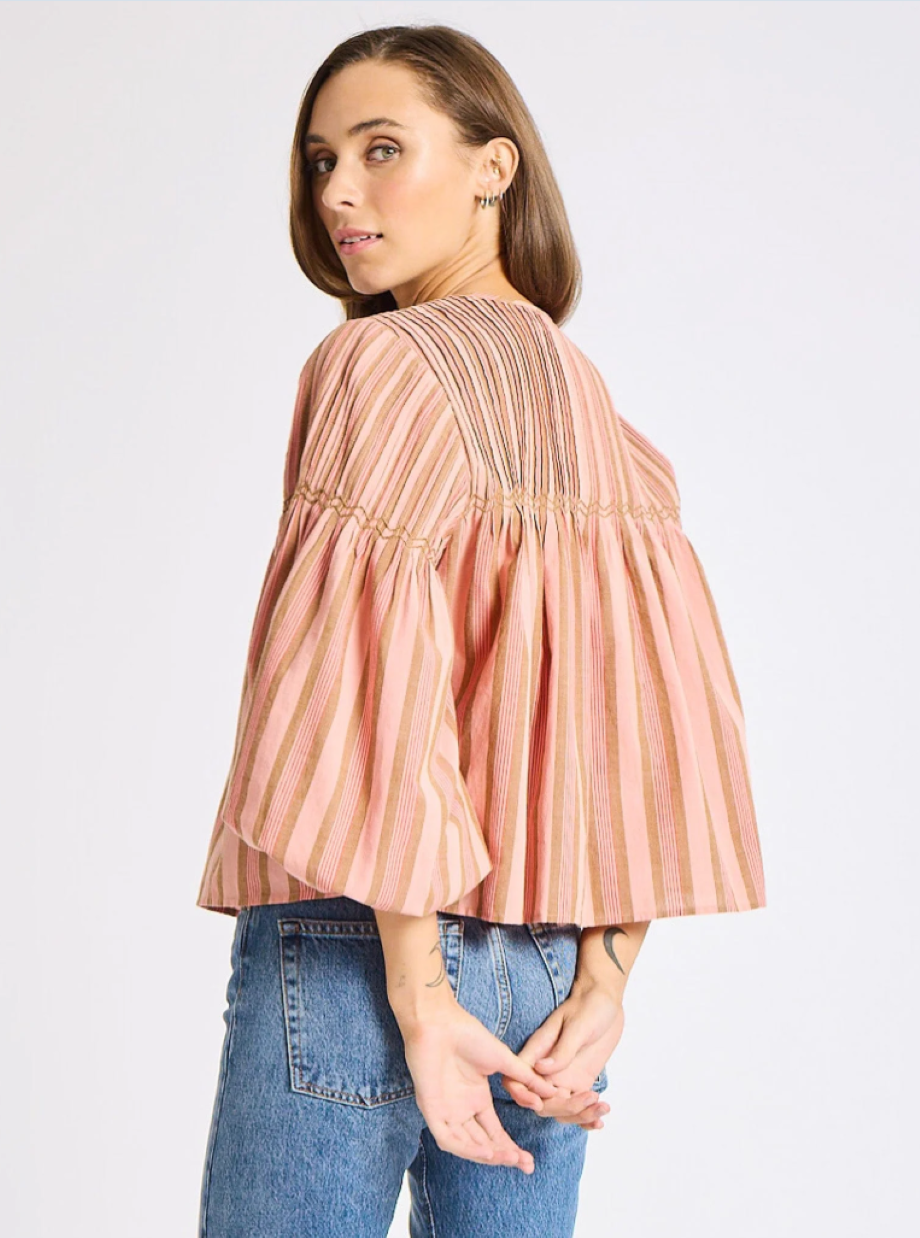 Mille Vivienne Top - Sante Fe Stripe