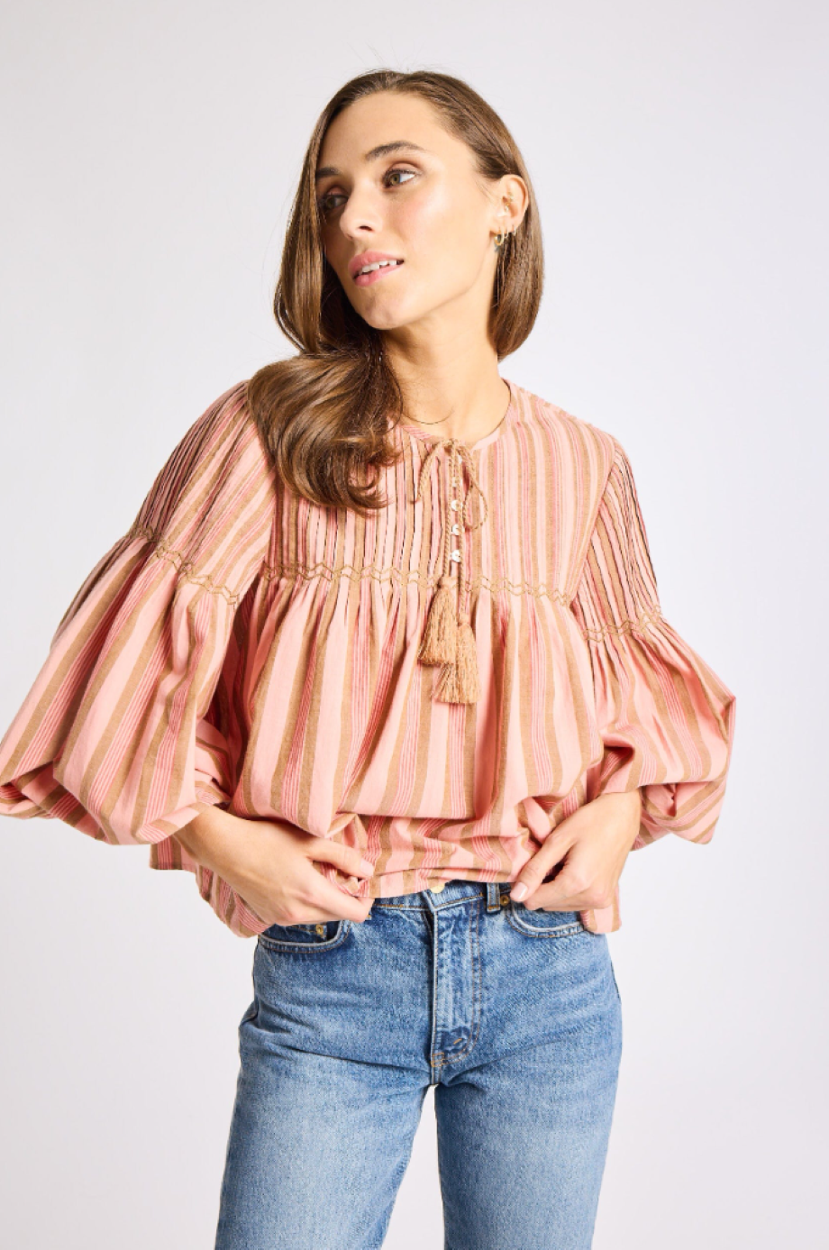 Mille Vivienne Top - Sante Fe Stripe