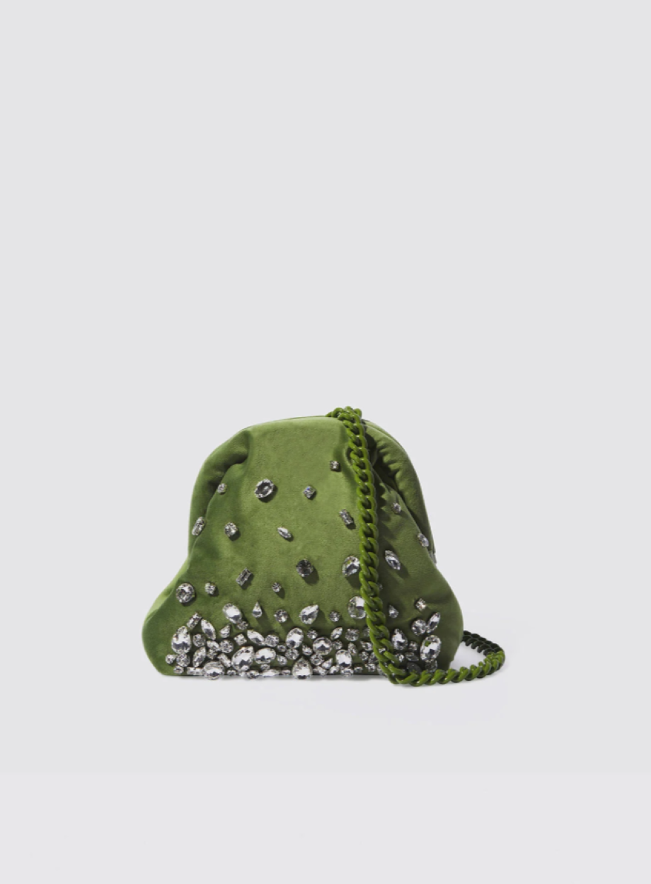Maria la Rosa Pepita Handbag - Pisello