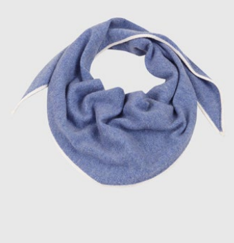 Stone Cashmere Diamond Scarf - Stonewash/White